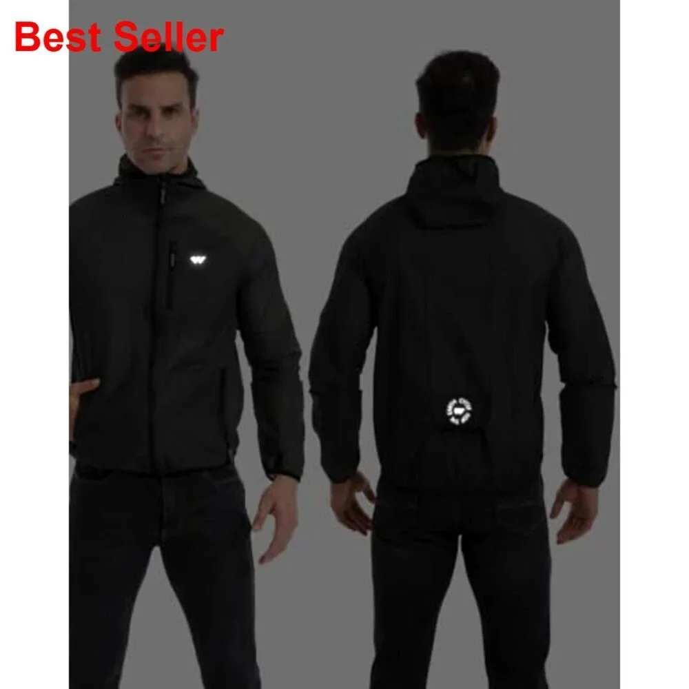 Lightweight Packable Windbreaker Jacket with Hood for Cycling Running Golf